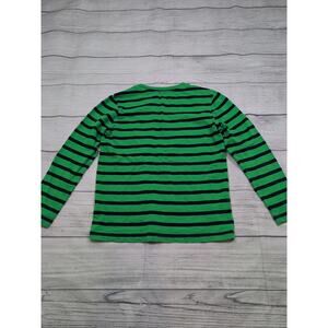 8/9 Primary Green/Navy Stripe Long Sleeve Tee